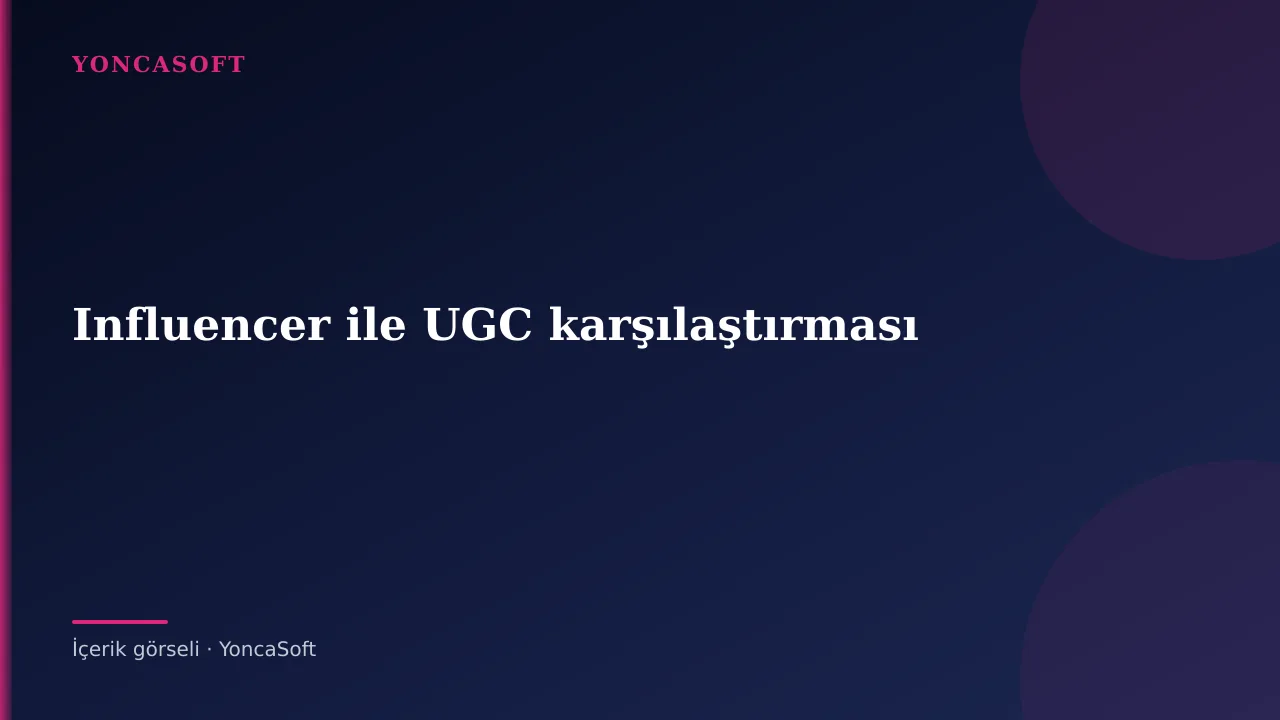 Influencer ve UGC İş Birliği: Hangisi Markanıza Uygun? Influencer ve UGC İş Birliği: Hangisi Markanıza Uygun? için açıklayıcı görsel