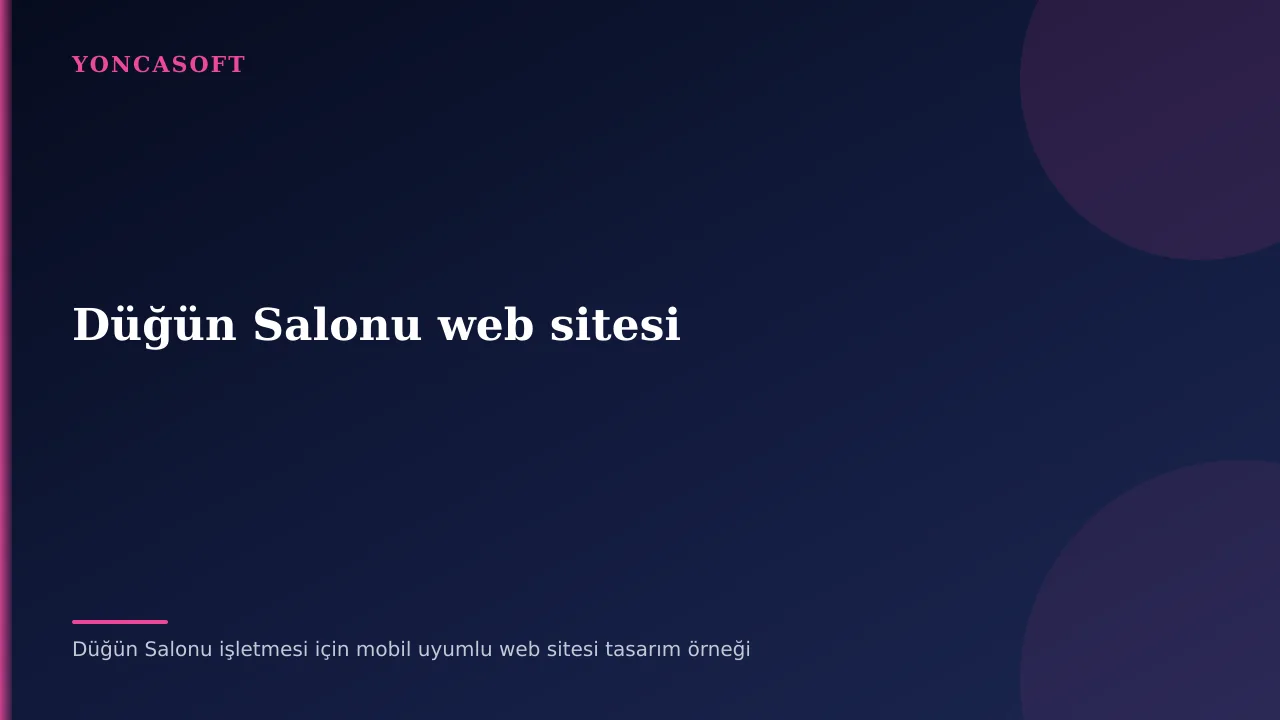 Düğün Salonu Web Sitesi Fiyatları ve Rezervasyon Sistemi Düğün Salonu işletmesi için mobil uyumlu web sitesi tasarım örneği