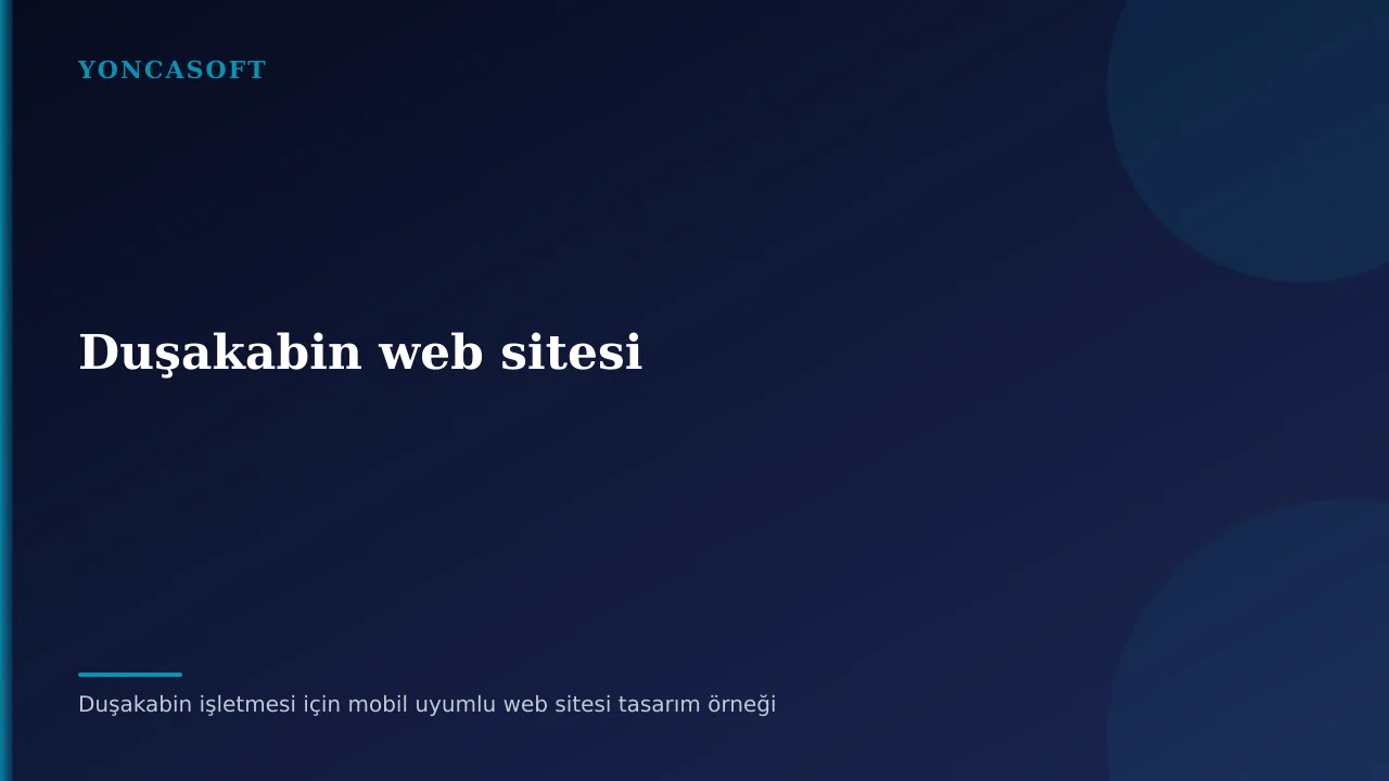 Duşakabin işletmesi için mobil uyumlu web sitesi tasarım örneği