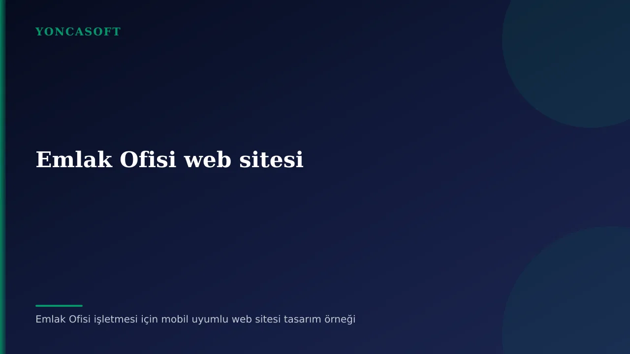 Emlak Ofisi Web Sitesi ile Daha Fazla Müşteri Nasıl Kazanılır? Emlak Ofisi işletmesi için mobil uyumlu web sitesi tasarım örneği