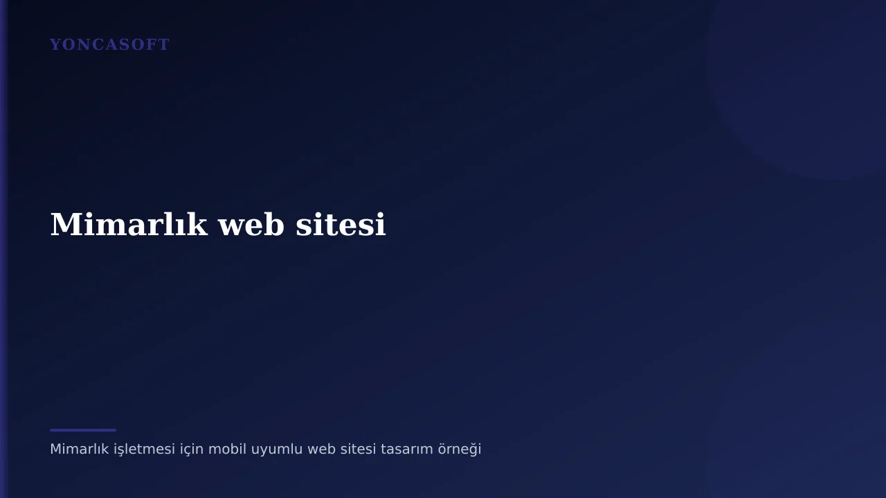 Mimarlık Ofisi Web Sitesi ile Portföyünüzü Güçlendirin Mimarlık işletmesi için mobil uyumlu web sitesi tasarım örneği