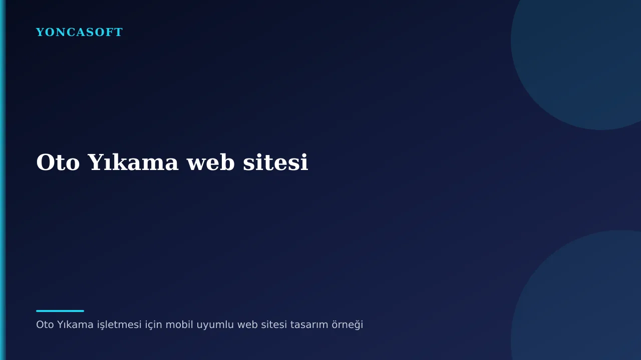 Oto Yıkama işletmesi için mobil uyumlu web sitesi tasarım örneği