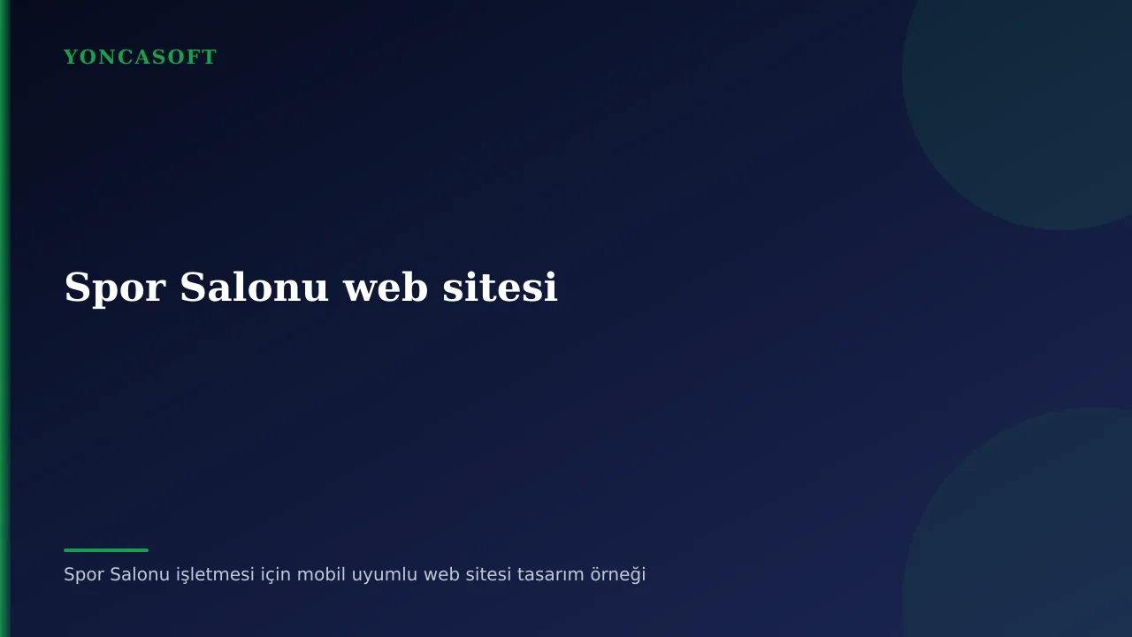 Spor Salonu işletmesi için mobil uyumlu web sitesi tasarım örneği